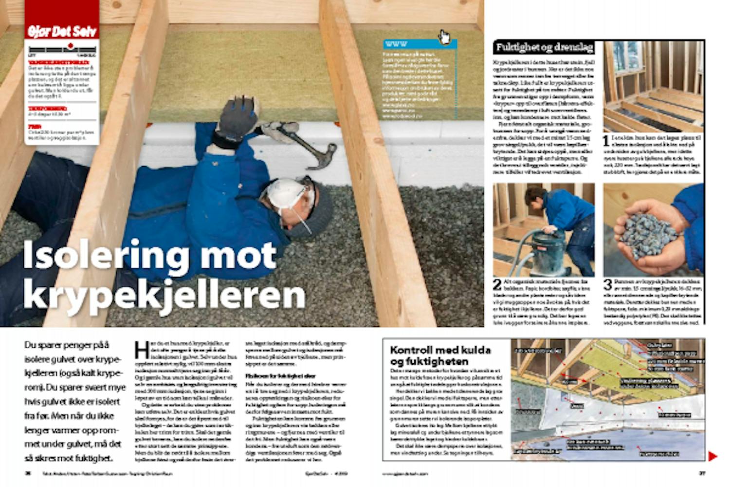 Isolering mot krypekjeller Isolering mot krypekjeller